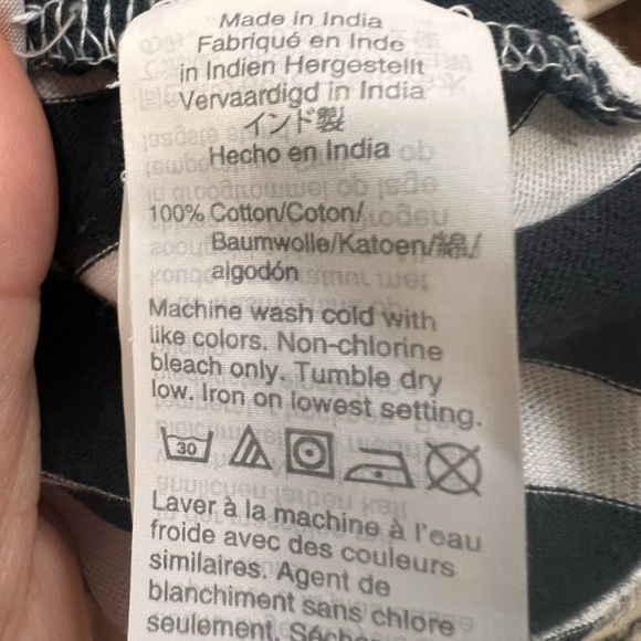 J. Crew Striped High Low Maxi Dress, White Navy Icon Stripe Nautical Beach, M - Picture 8 of 9